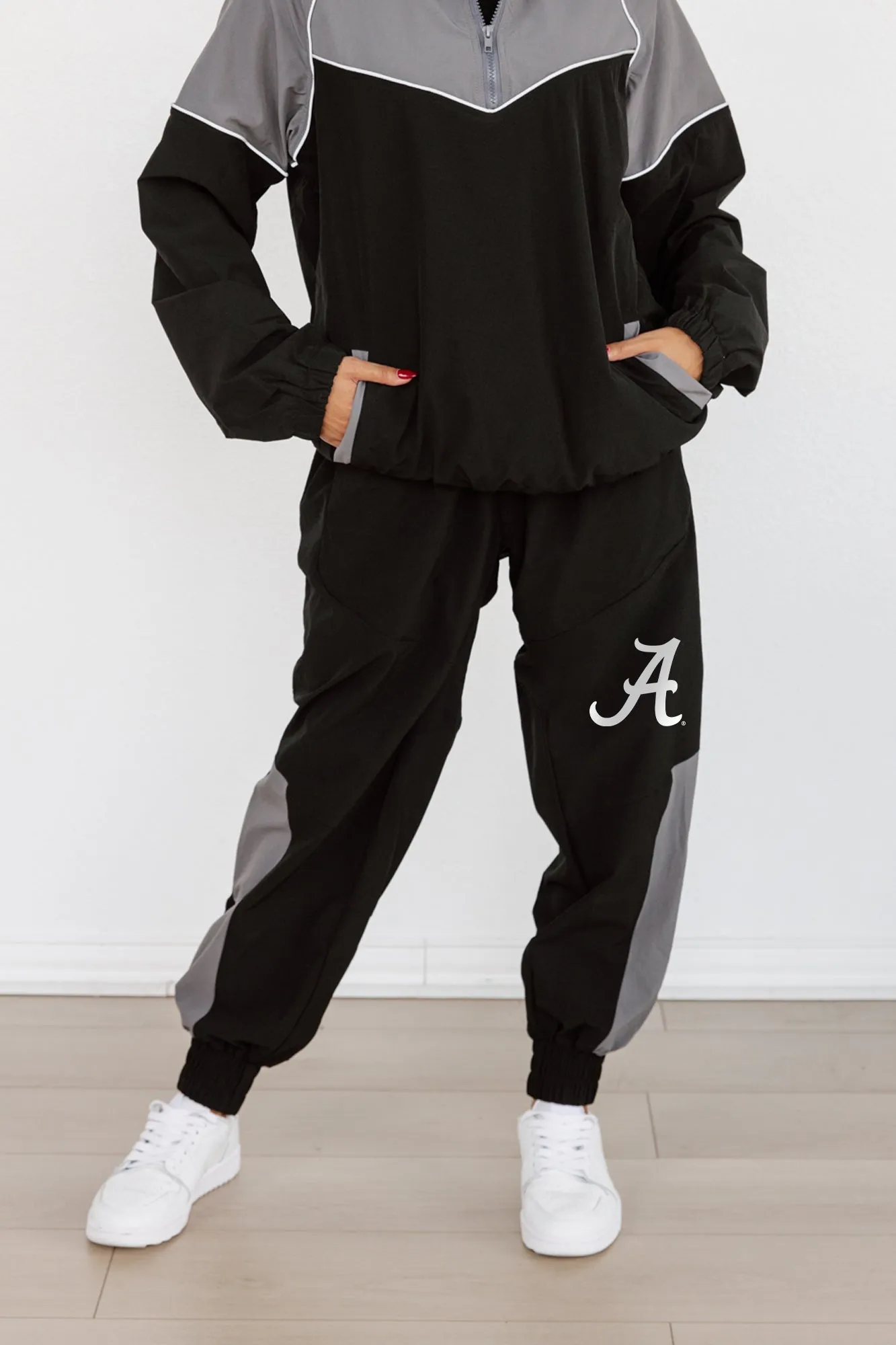 ALABAMA CRIMSON TIDE SIDELINE ESSENTIAL COLORBLOCK WINDBREAKER SET BY MADI PREWETT TROUTT