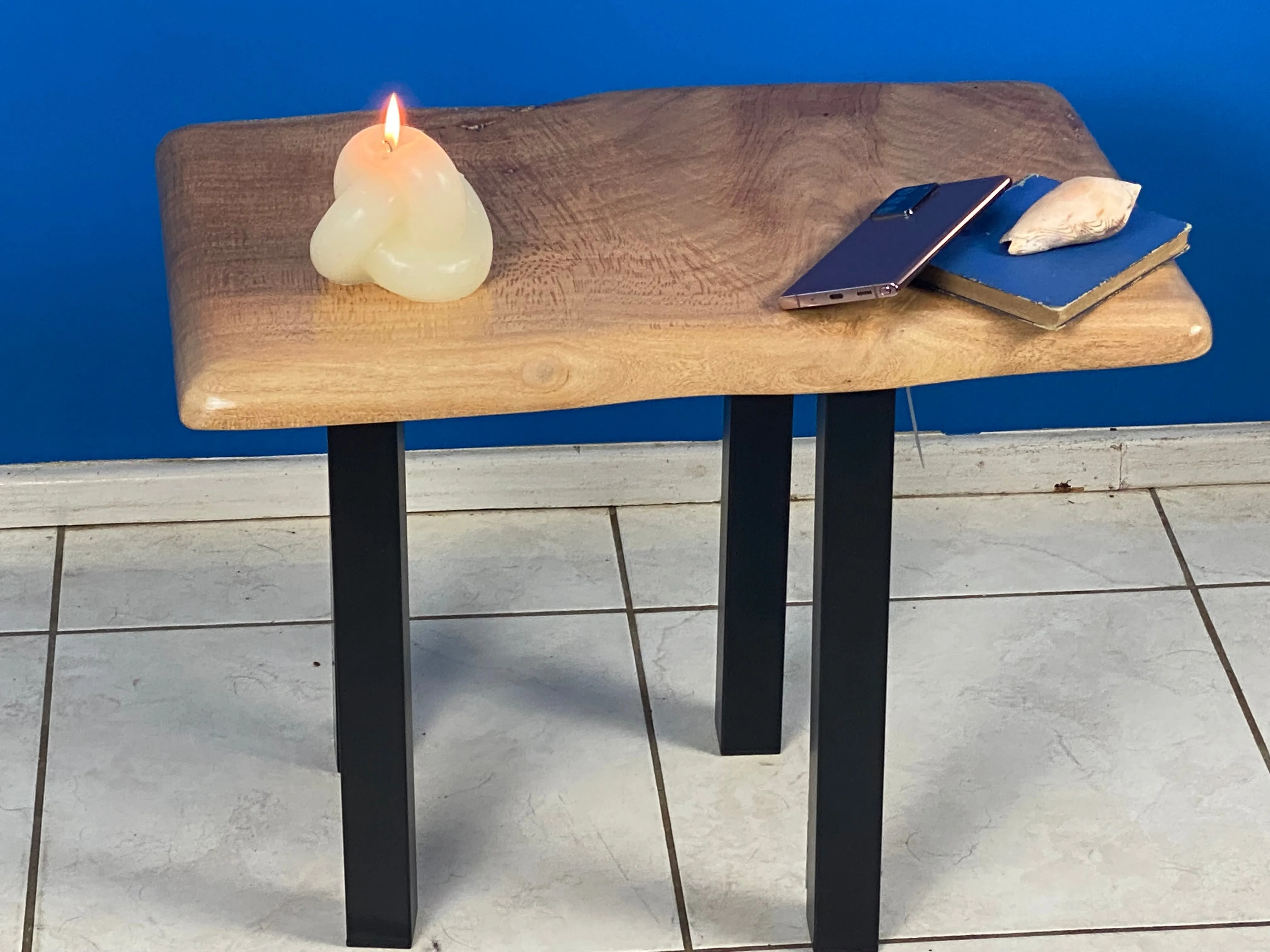 Bedside side Table- Live Edge Silky Oak Australian Timber