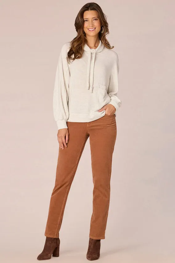 Blouson Sleeve Knit Top - Heather Ecru