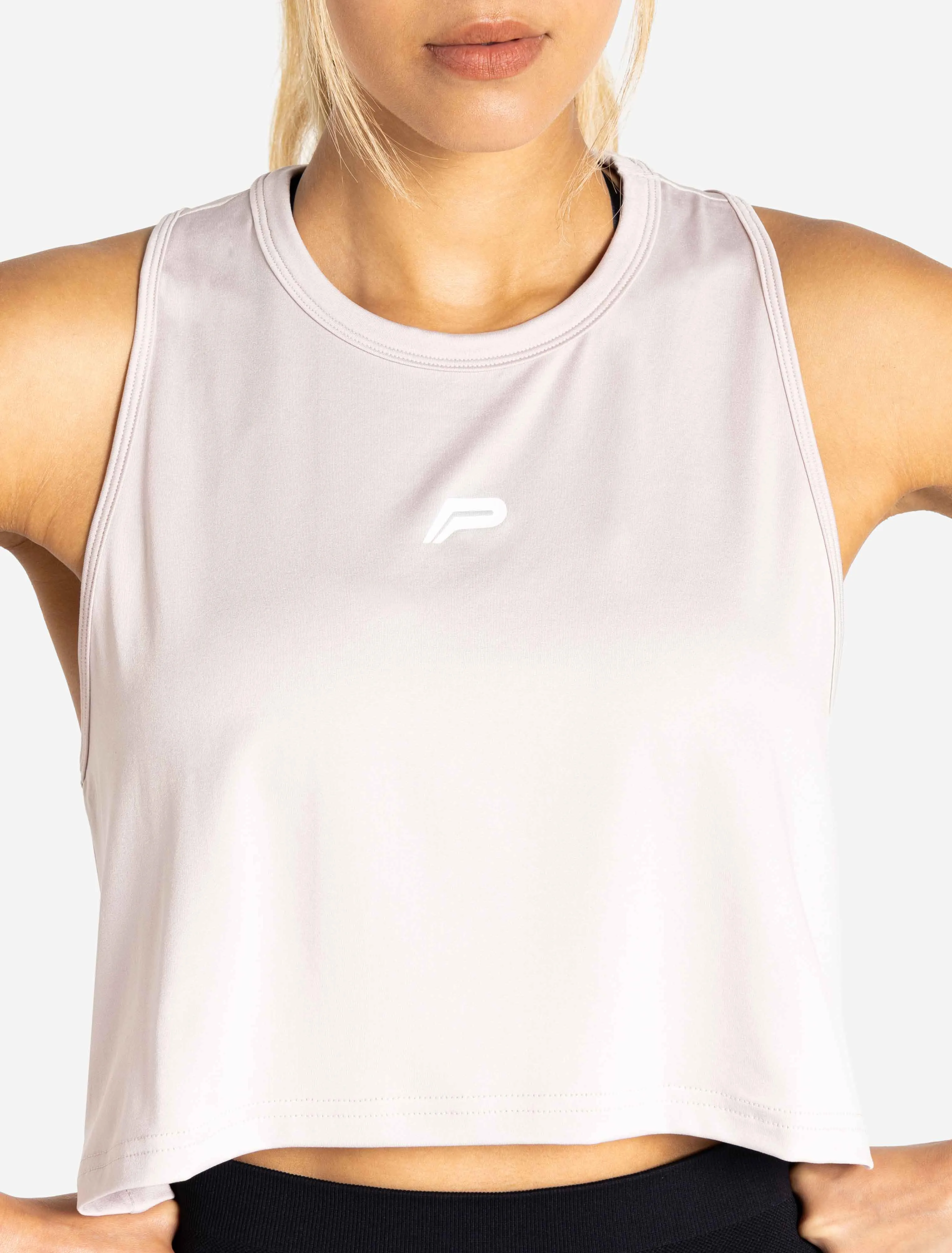 BreathEasy Crop Vest - Light Grey