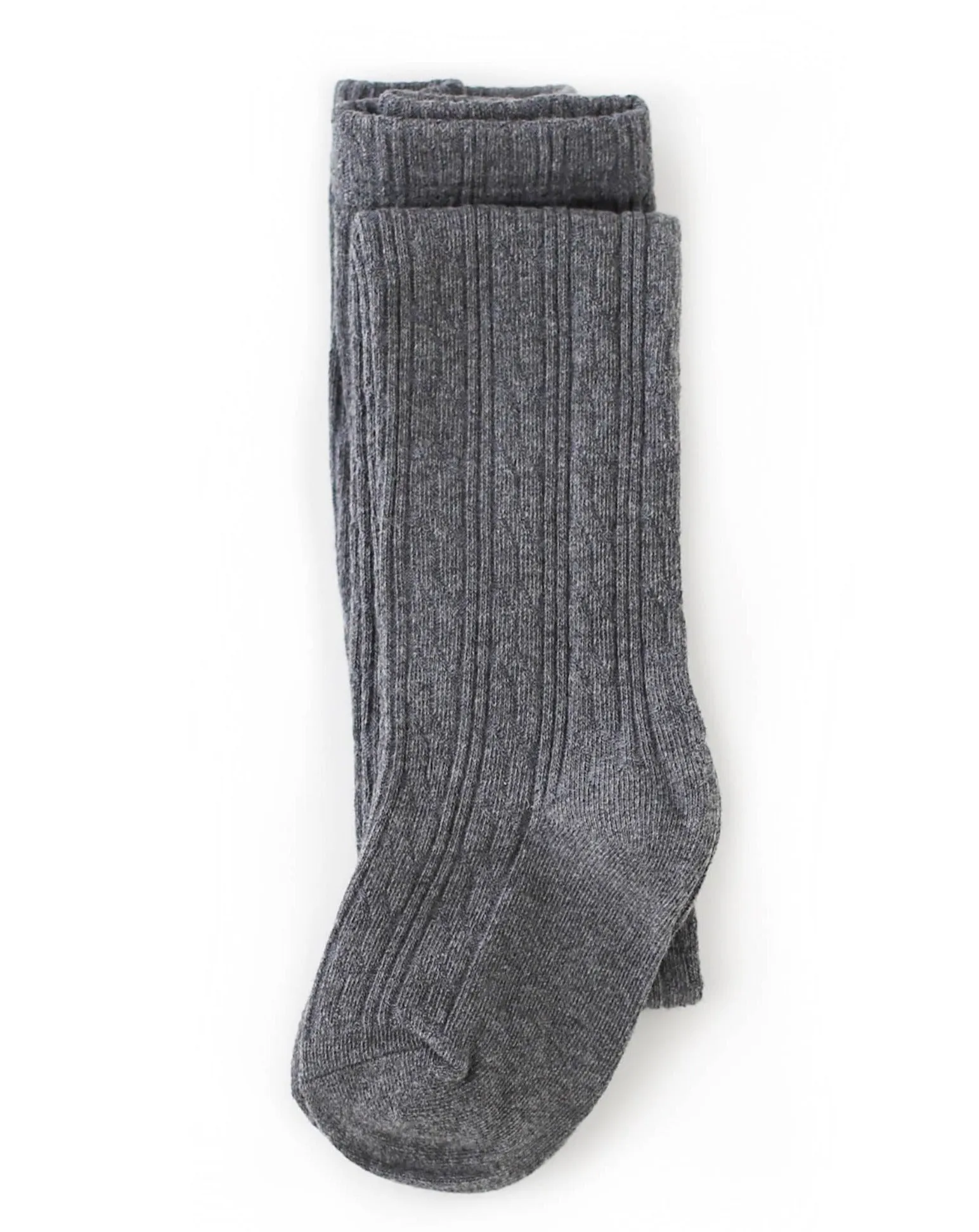 Charcoal Gray Cable Knit Tights