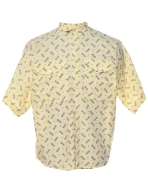 Classic Patterned Short Sleeved Shirt - L