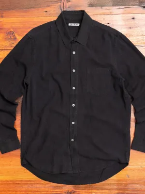 Classic Shirt in Black Silk