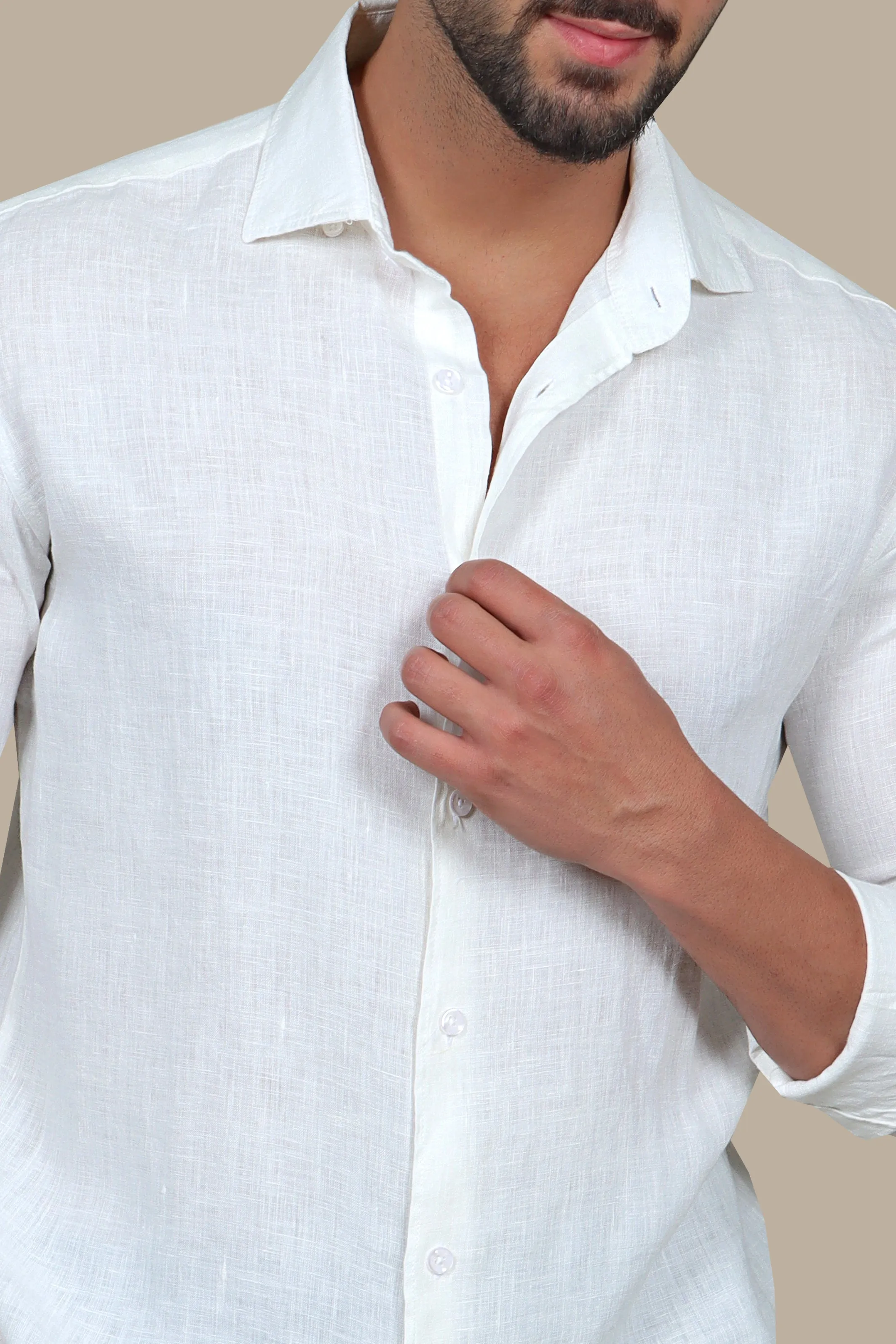 Classic White Linen Shirt