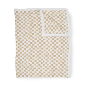 Cotton Muslin Quilted Throw - Adobe Checker