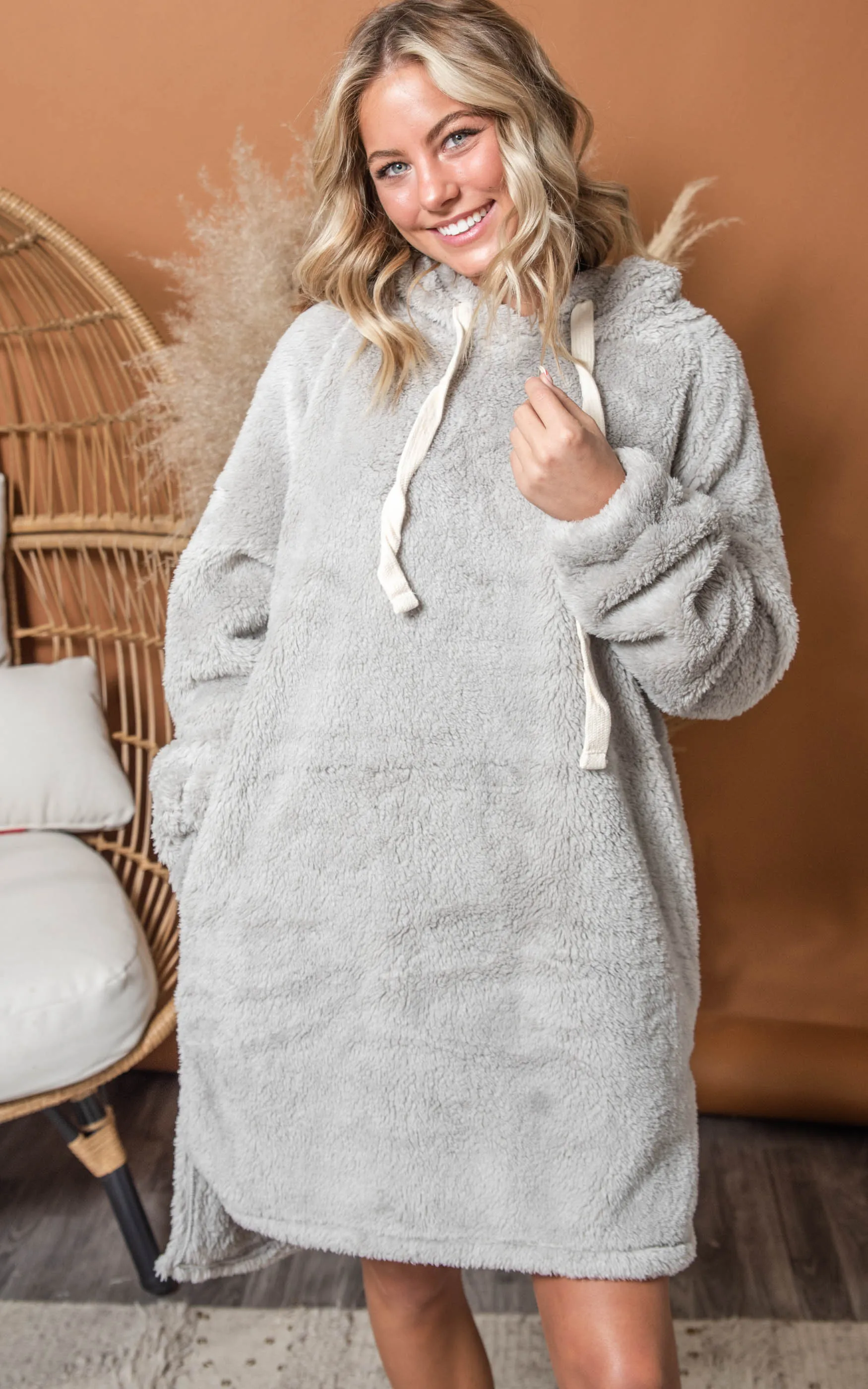 Cuddle Me Hard Sherpa Hoodie Tunic - Final Sale