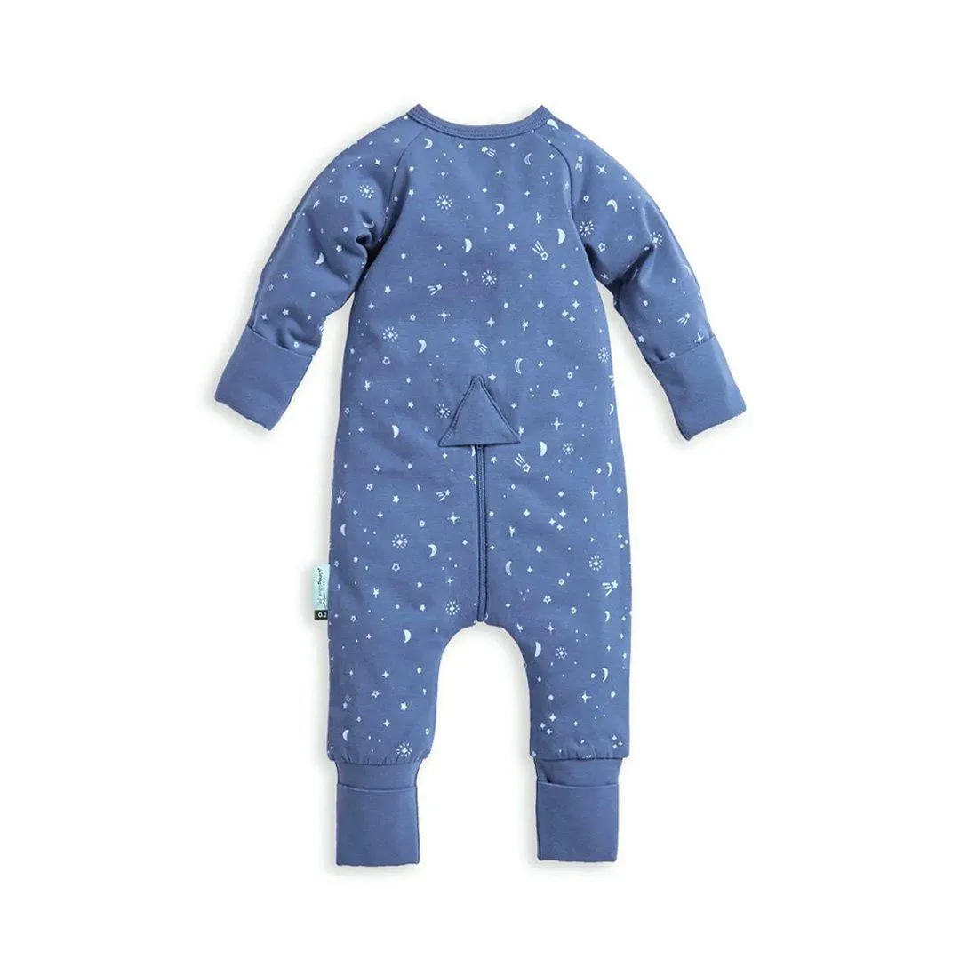 ergoPouch Organic Layers Long Sleeve Babygrow - Night Sky - 0.2 TOG