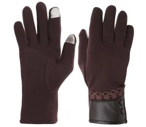 Fabseasons Brown Woolen Winter gloves with Touchscreen fingers for girls & women