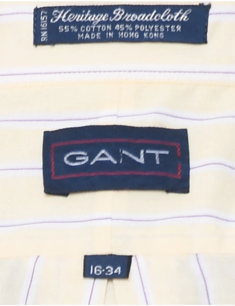 Gant Striped Pale Yellow Classic Shirt - L