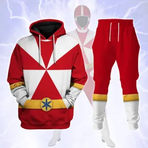 Gearhomie Lightspeed Red Ranger Hoodies Sweatshirt T-shirt Sweatpants Hawaiian Tracksuit