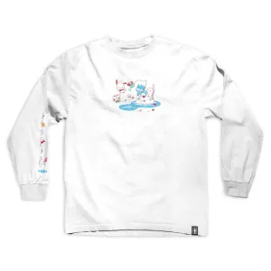 Girl x Sanrio Fishing L/S T-shirt - White