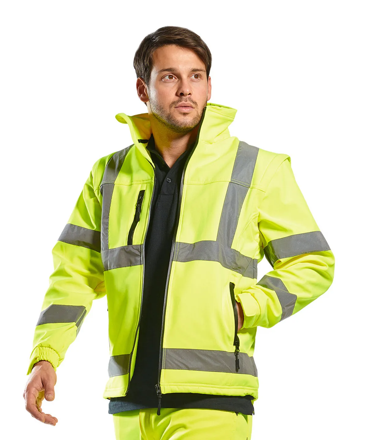 Hi-vis softshell jacket (3L) (S428) | Orange