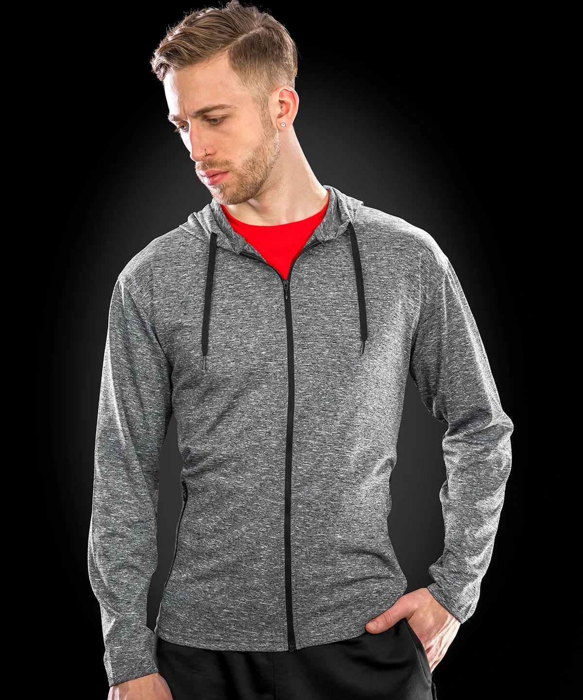 Hooded tee jacket | Marl Grey