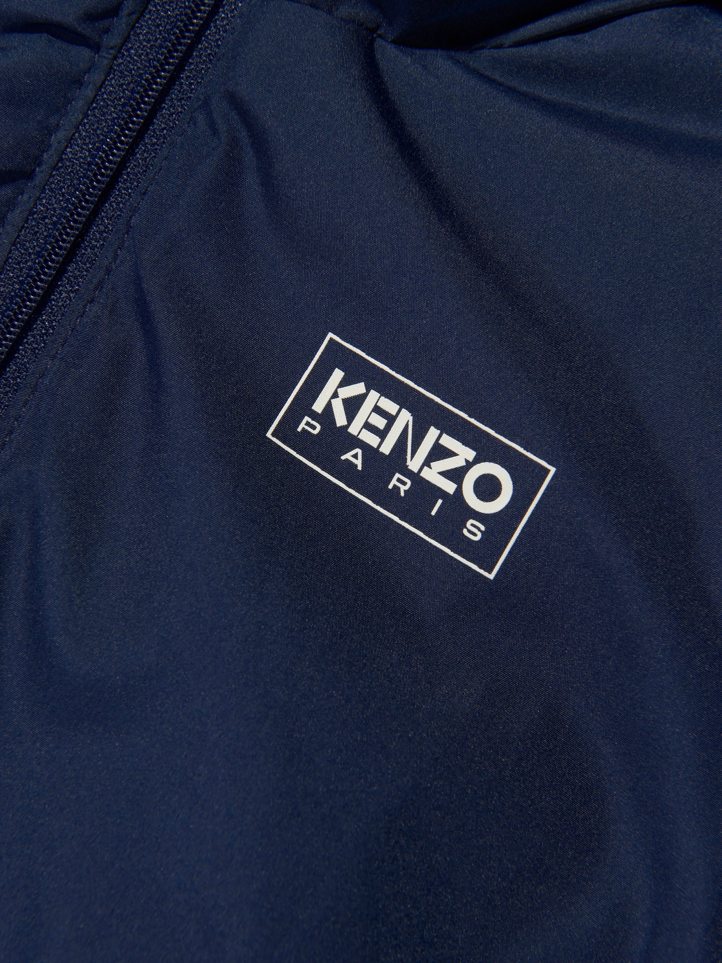 KENZO Baby Boys Logo Puffer Jacket in Navy