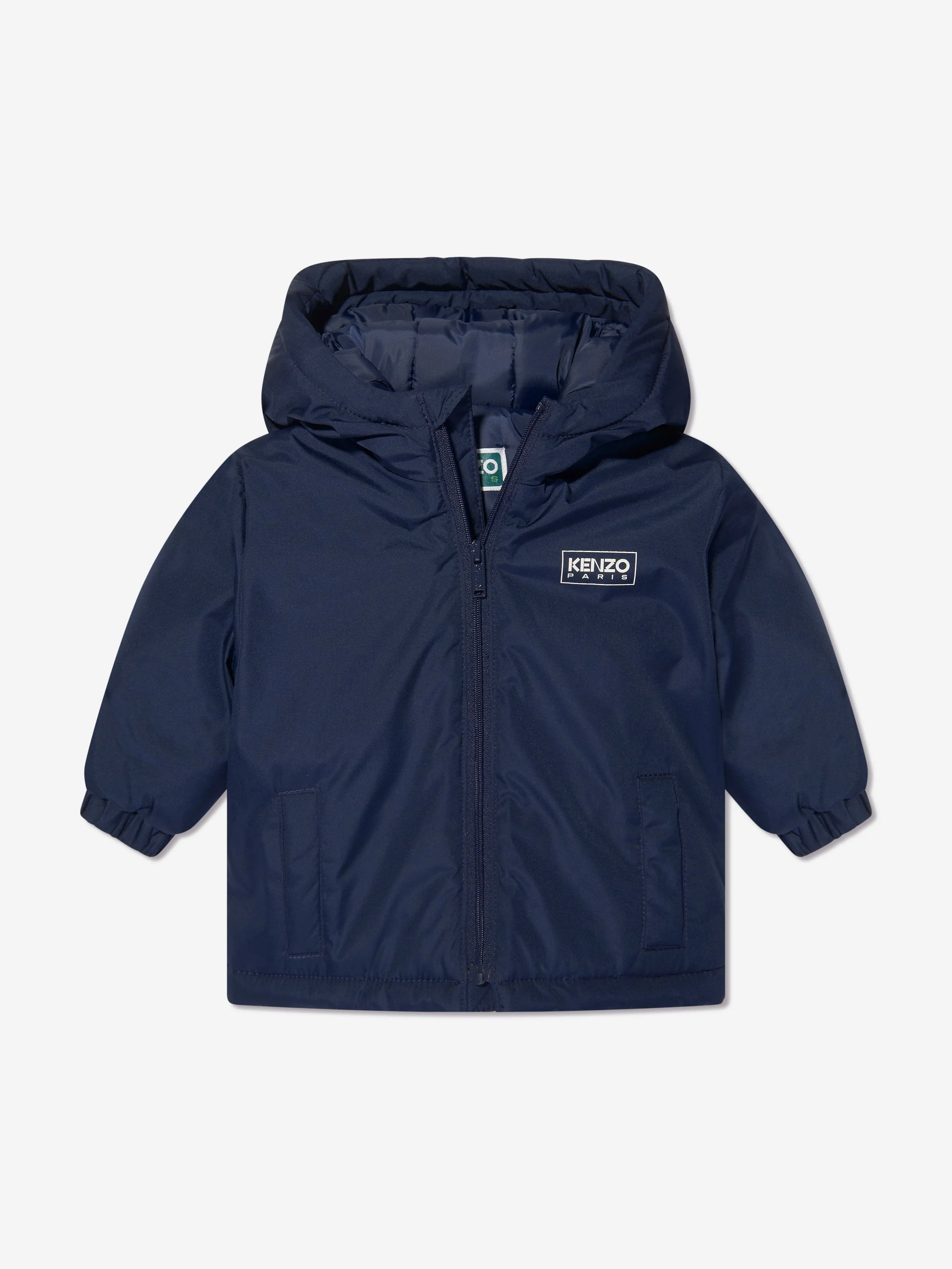 KENZO Baby Boys Logo Puffer Jacket in Navy