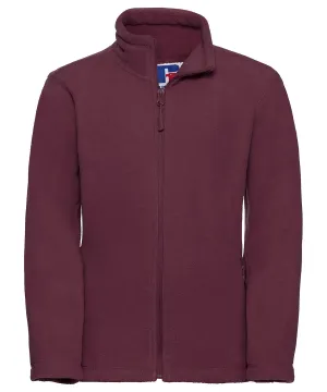 Kids full-zip outdoor fleece | Burgundy