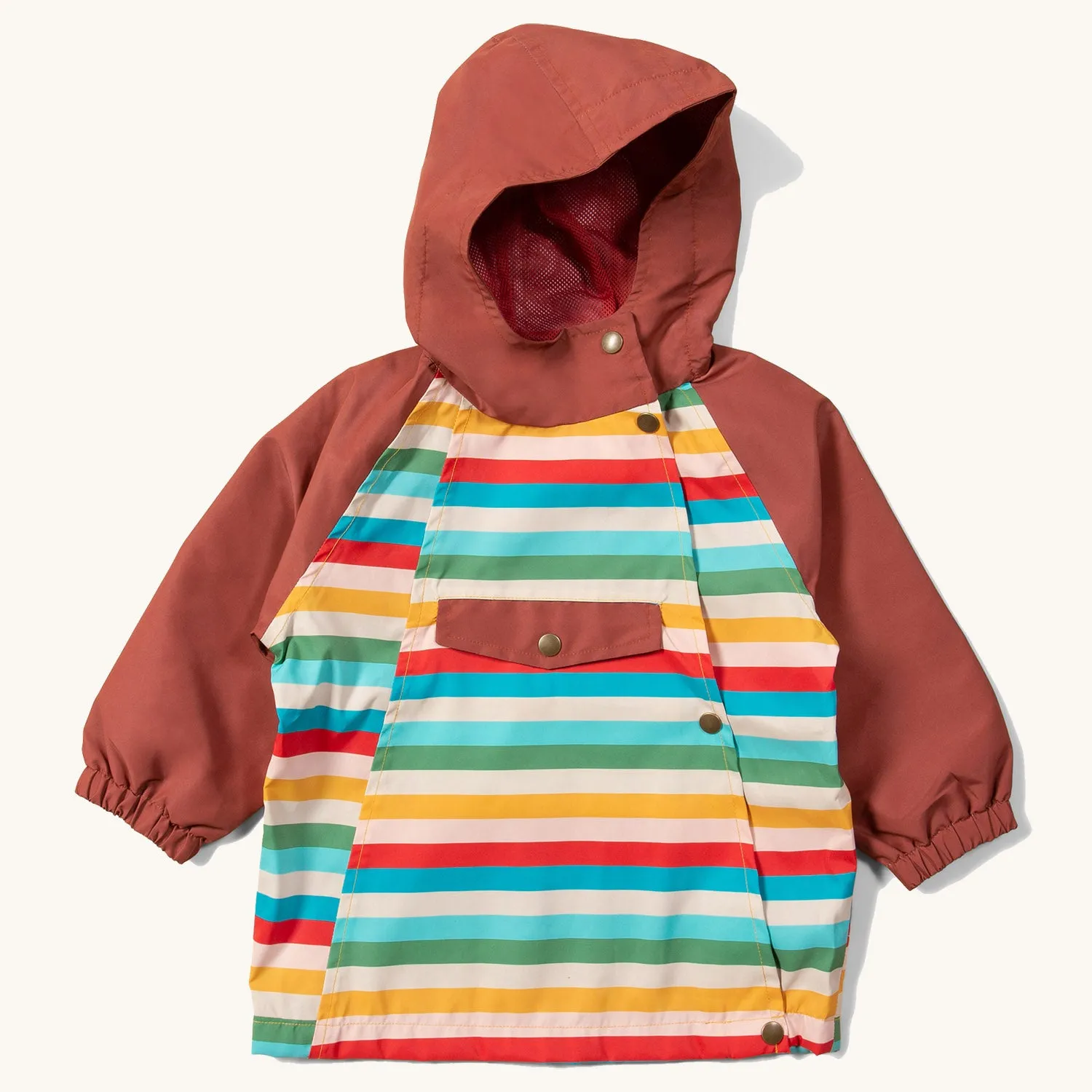 LGR Rainbow Striped Recycled Waterproof Anorak