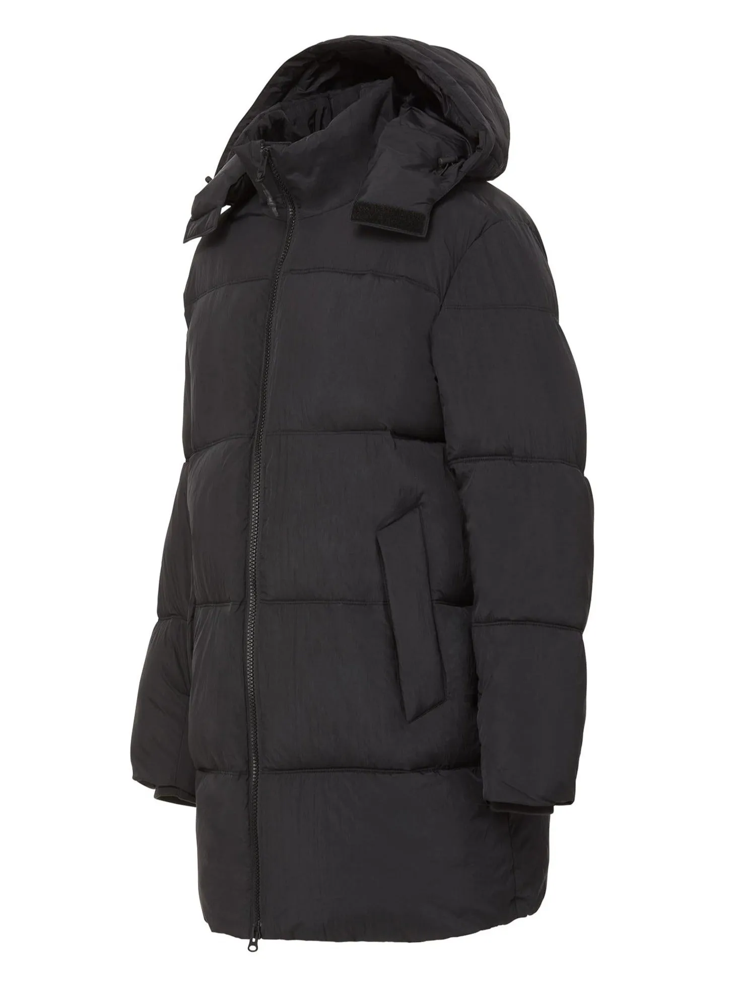 Long Hooded Puffer - Black