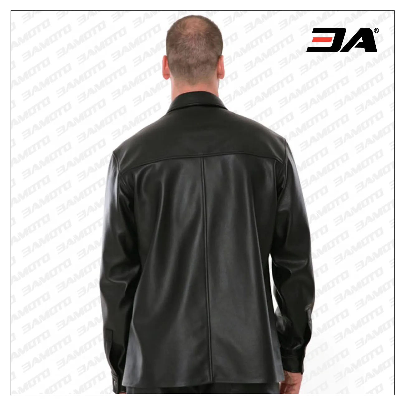 Mens Leather Shirt Jacket