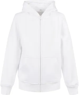 Organic kids basic zip hoodie | White