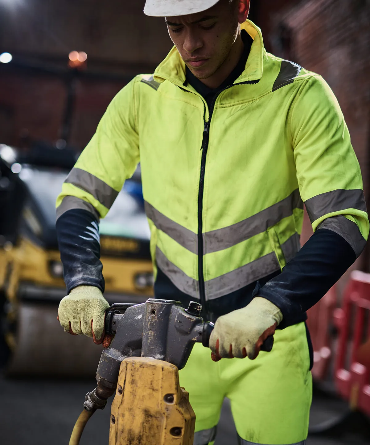 Pro hi-vis softshell jacket | Orange/Navy