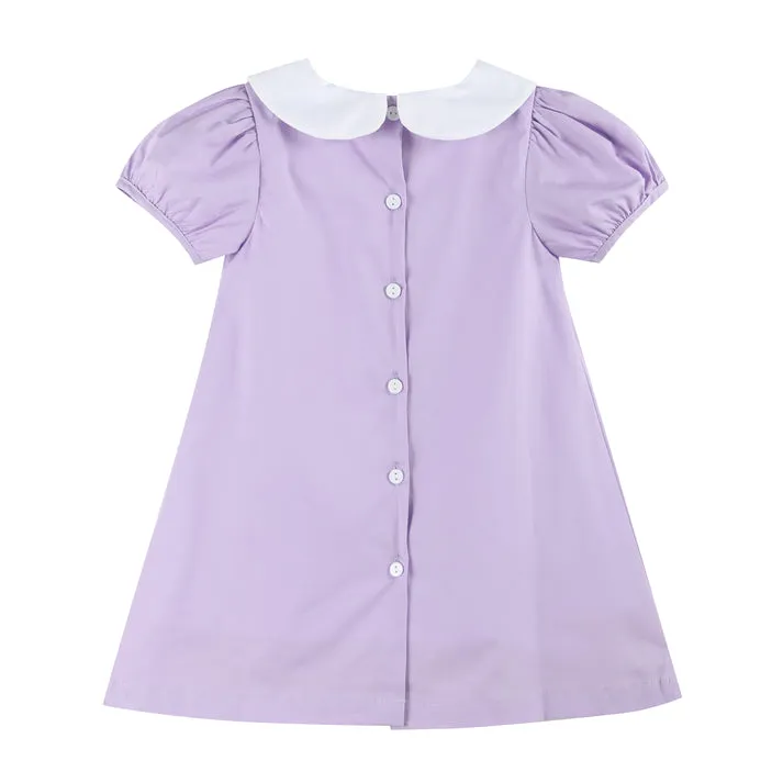 Purple Crayon Back to School Collared Dress