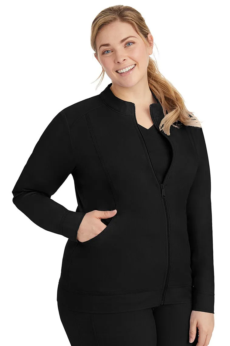 Purple Label Women's Dakota Zip Up Scrub Jacket | Black