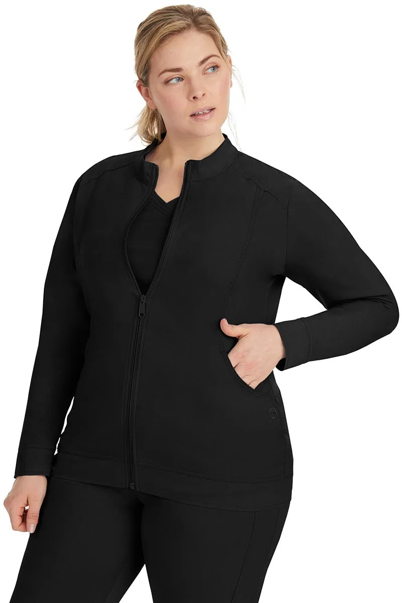 Purple Label Women's Dakota Zip Up Scrub Jacket | Black