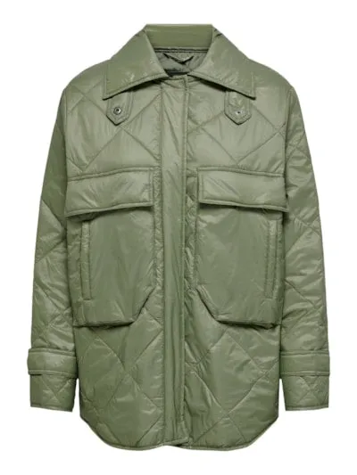 Quilted Lightweight Jacket - Olive Green