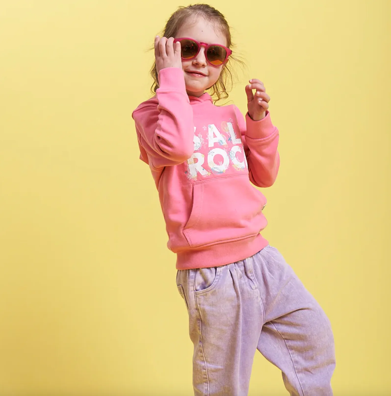 Saltrock Seabed - Kids Pop Hoodie - Pink