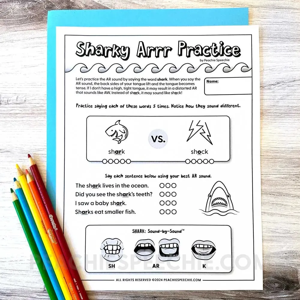 Shark Themed Speech & Language Mini-Pack