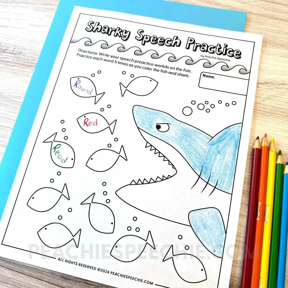 Shark Themed Speech & Language Mini-Pack