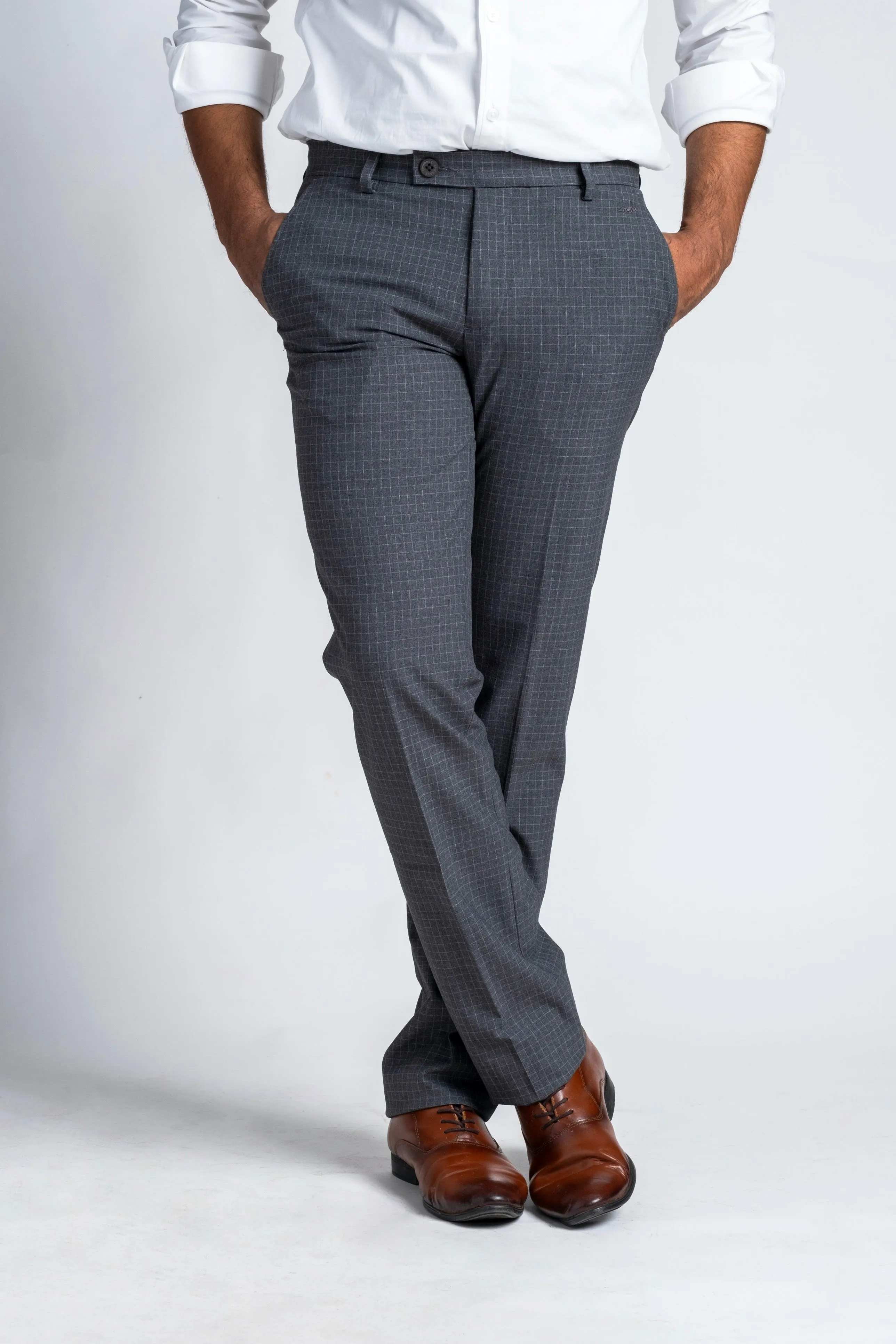 Slim Fit -Formal Trouser - Charcoal