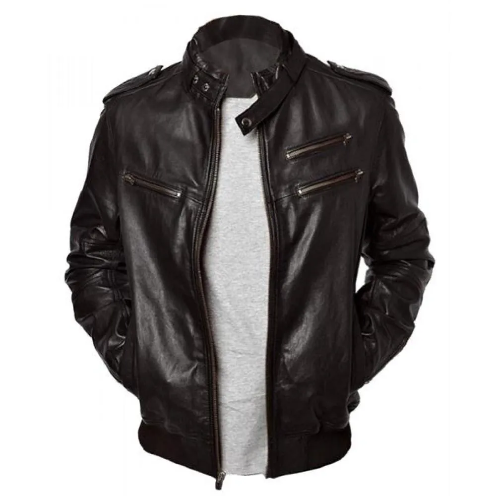 Stylish Black Bomber Jacket For Men