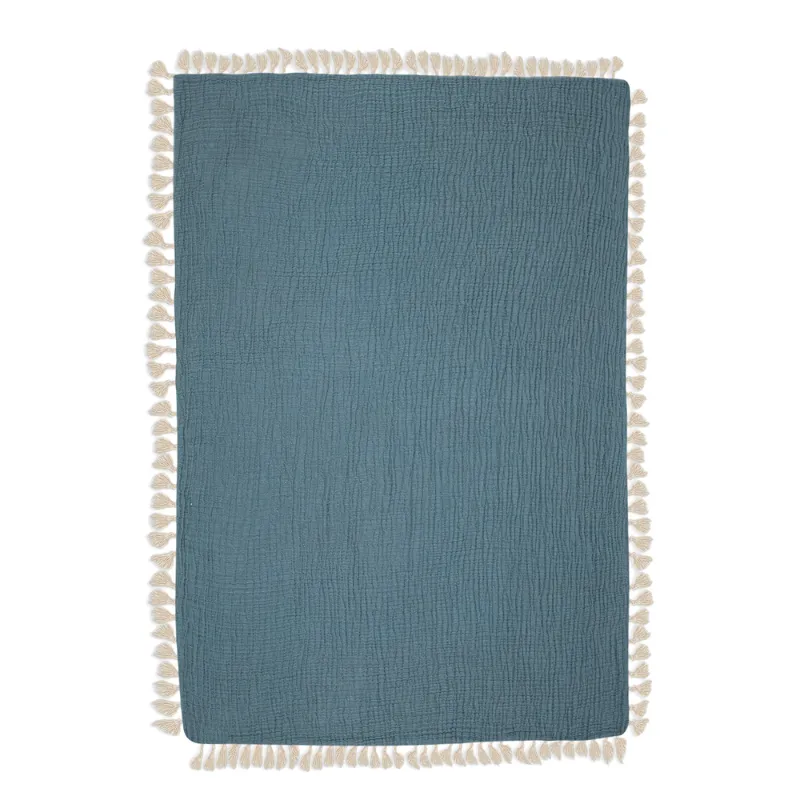 Tassel Muslin Blanket