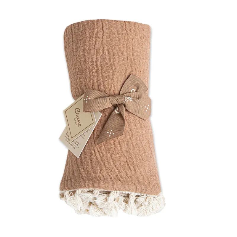 Tassel Muslin Blanket