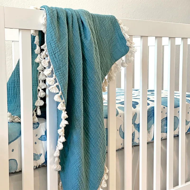 Tassel Muslin Blanket