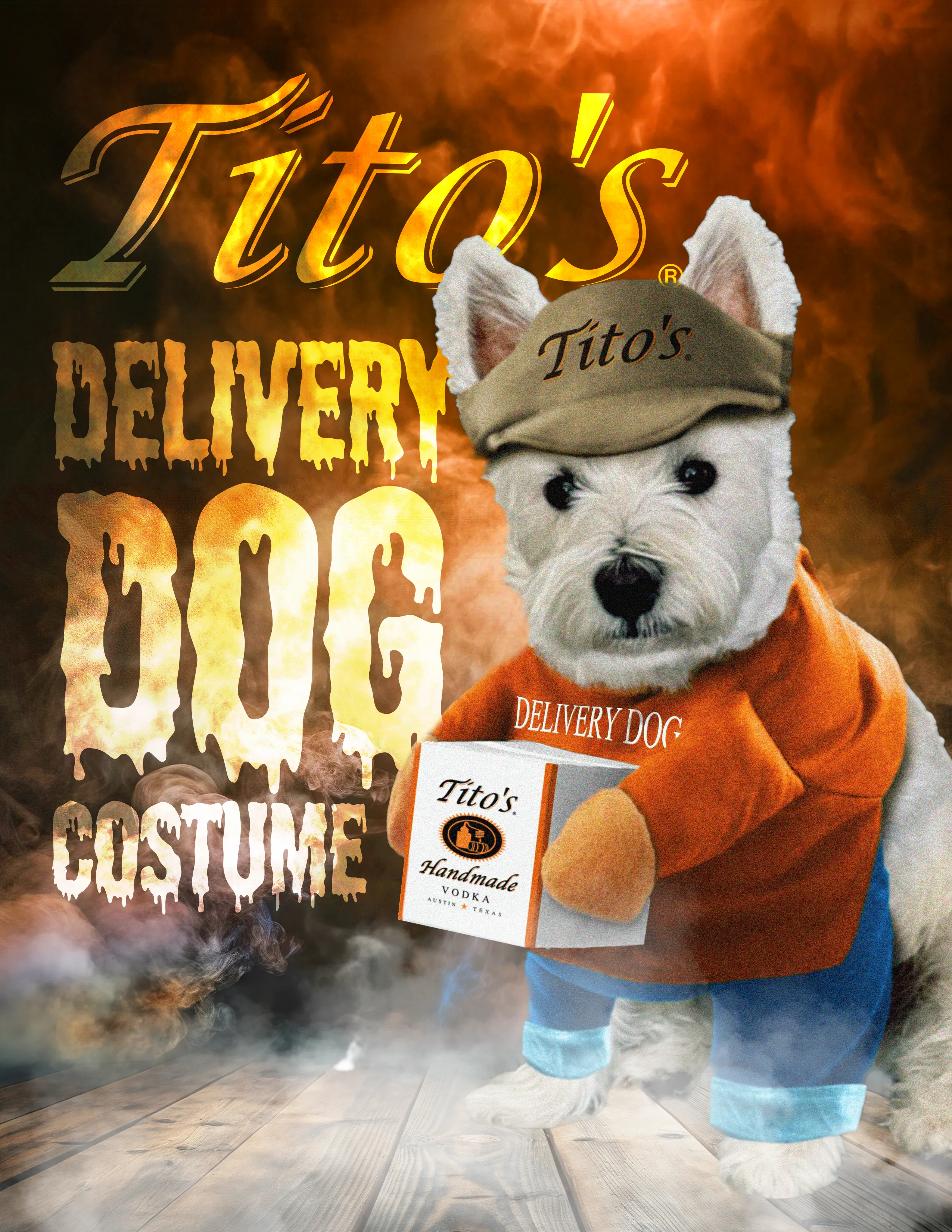 Tito's Delivery Dog Costume