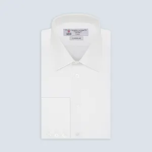 Two-Fold 120 White Shirt with T&A Collar and 3-Button Cuffs