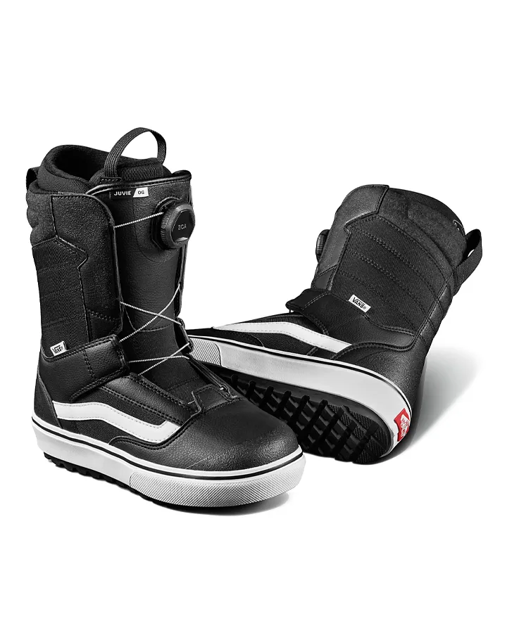 Vans Juvie OG Kids Snowboard Boots - Black/White - 2023