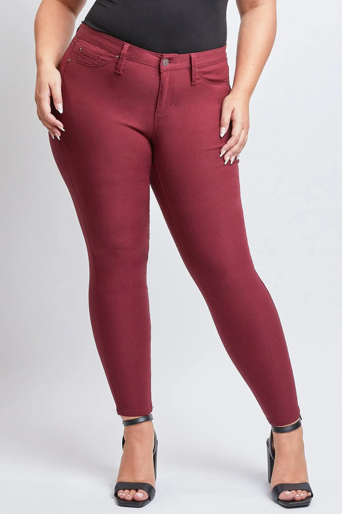 Women´s Plus Hyperstretch Skinny Pants, Dark Wine