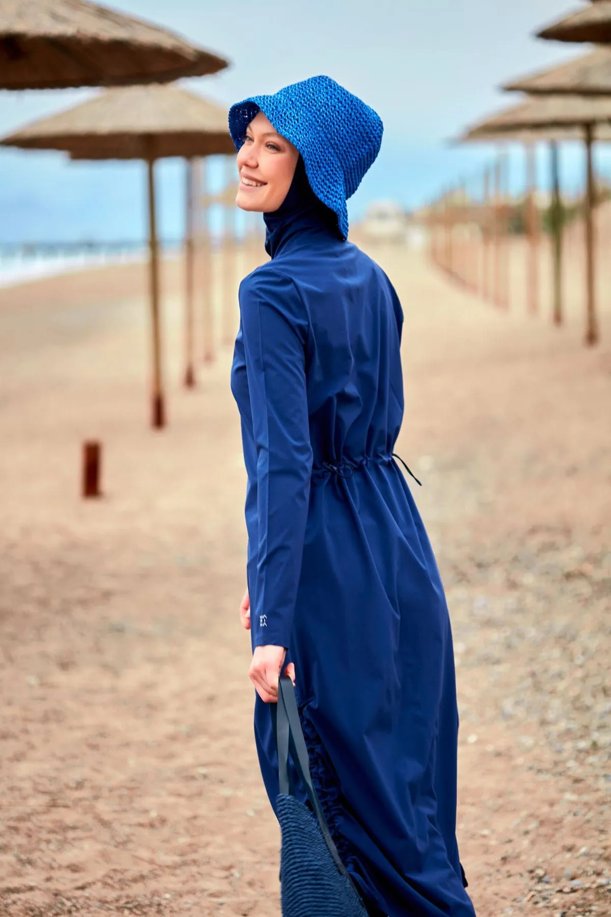 Woven Navy Burkini Modest Swimwear M2416