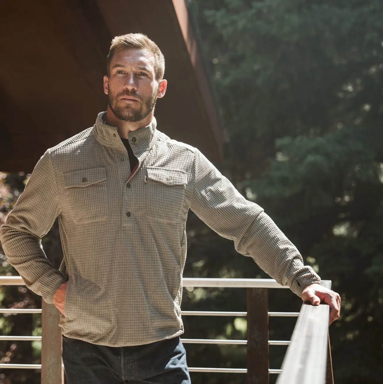 Yosemite Waffle Fleece Pullover | Slate Gray