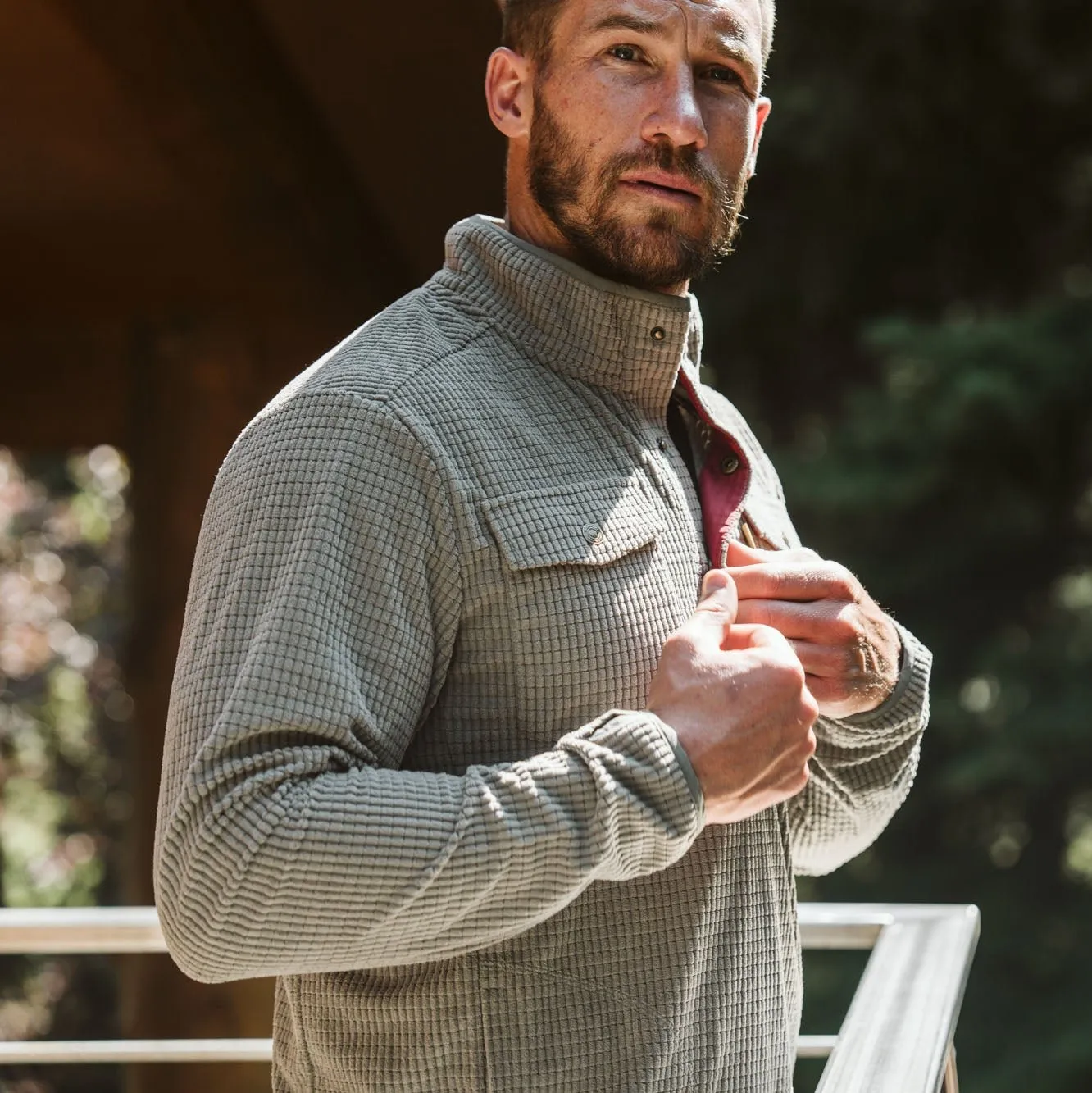 Yosemite Waffle Fleece Pullover | Slate Gray